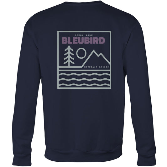 Bleubird Unisex Campout Crew Neck Sweatshirt - Navy