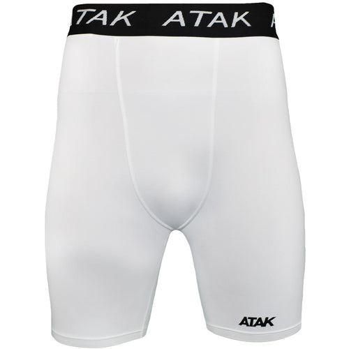 ATAK Mens Base Layer Compression Shorts - White
