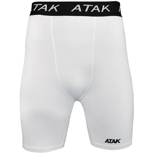 ATAK Mens Base Layer Compression Shorts - White