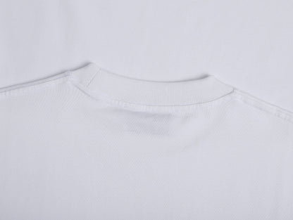 250 GSM LOOSE FIT WHITE' T-SHIRT