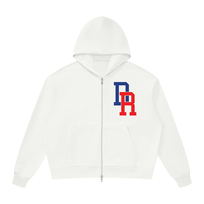 Dominican Republic Unisex Drop Shoulder Full Zip Hoodie