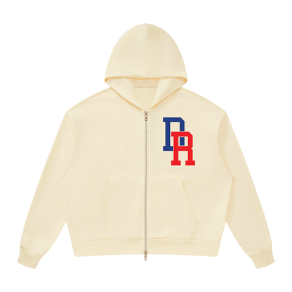 Dominican Republic Unisex Drop Shoulder Full Zip Hoodie