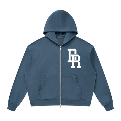 Dominican Republic Unisex Drop Shoulder Full Zip Hoodie