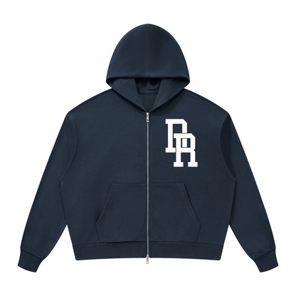 Dominican Republic Unisex Drop Shoulder Full Zip Hoodie
