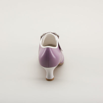 Dunmore 18th Century Shoes (Lavender/White)
