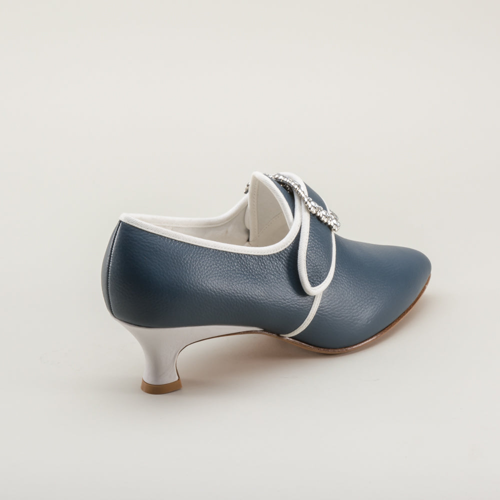 Dunmore 18th Century Shoes (Blue/White)