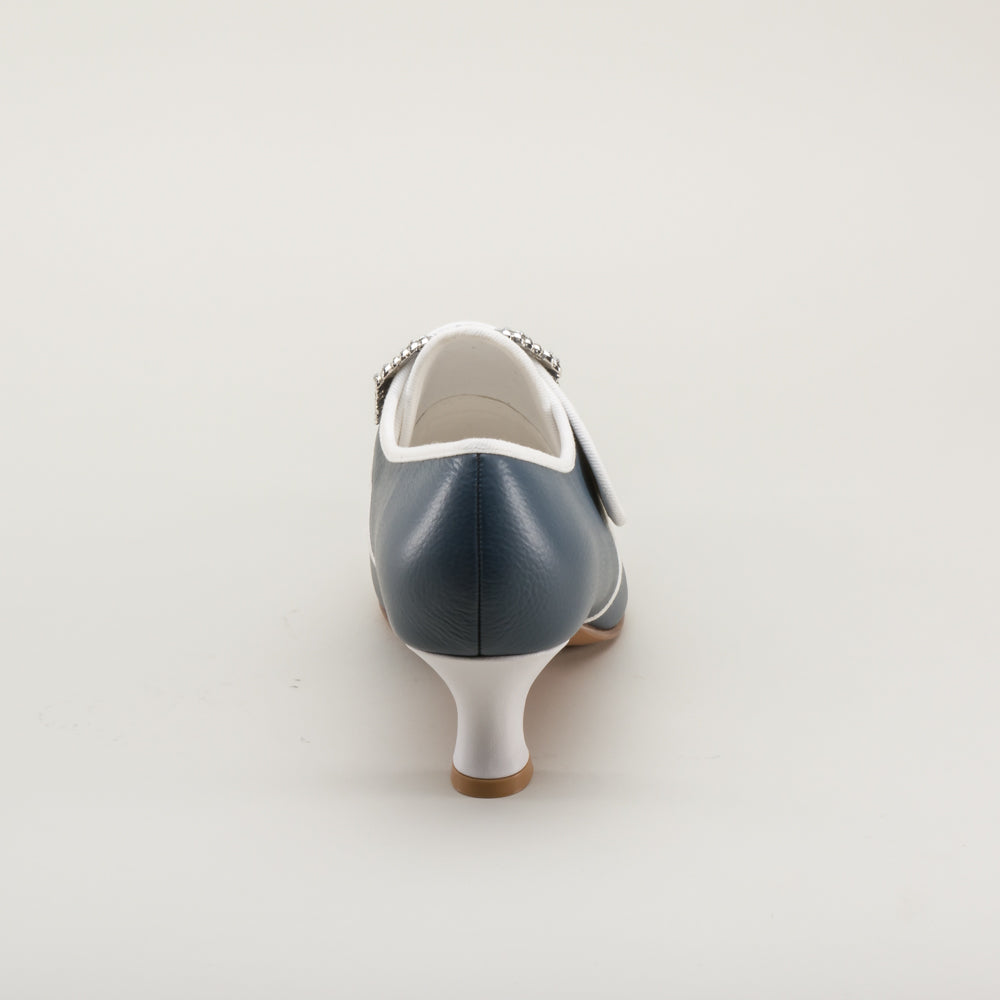 Dunmore 18th Century Shoes (Blue/White)