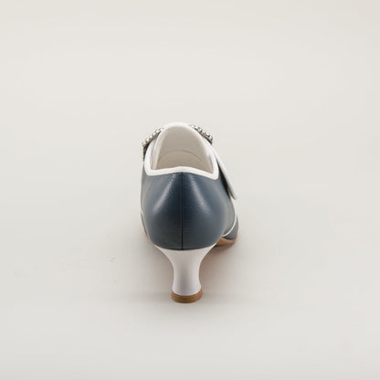 Dunmore 18th Century Shoes (Blue/White)