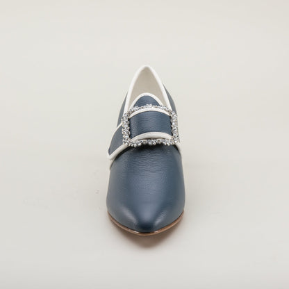 Dunmore 18th Century Shoes (Blue/White)