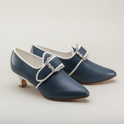 Dunmore 18th Century Shoes (Blue/White)
