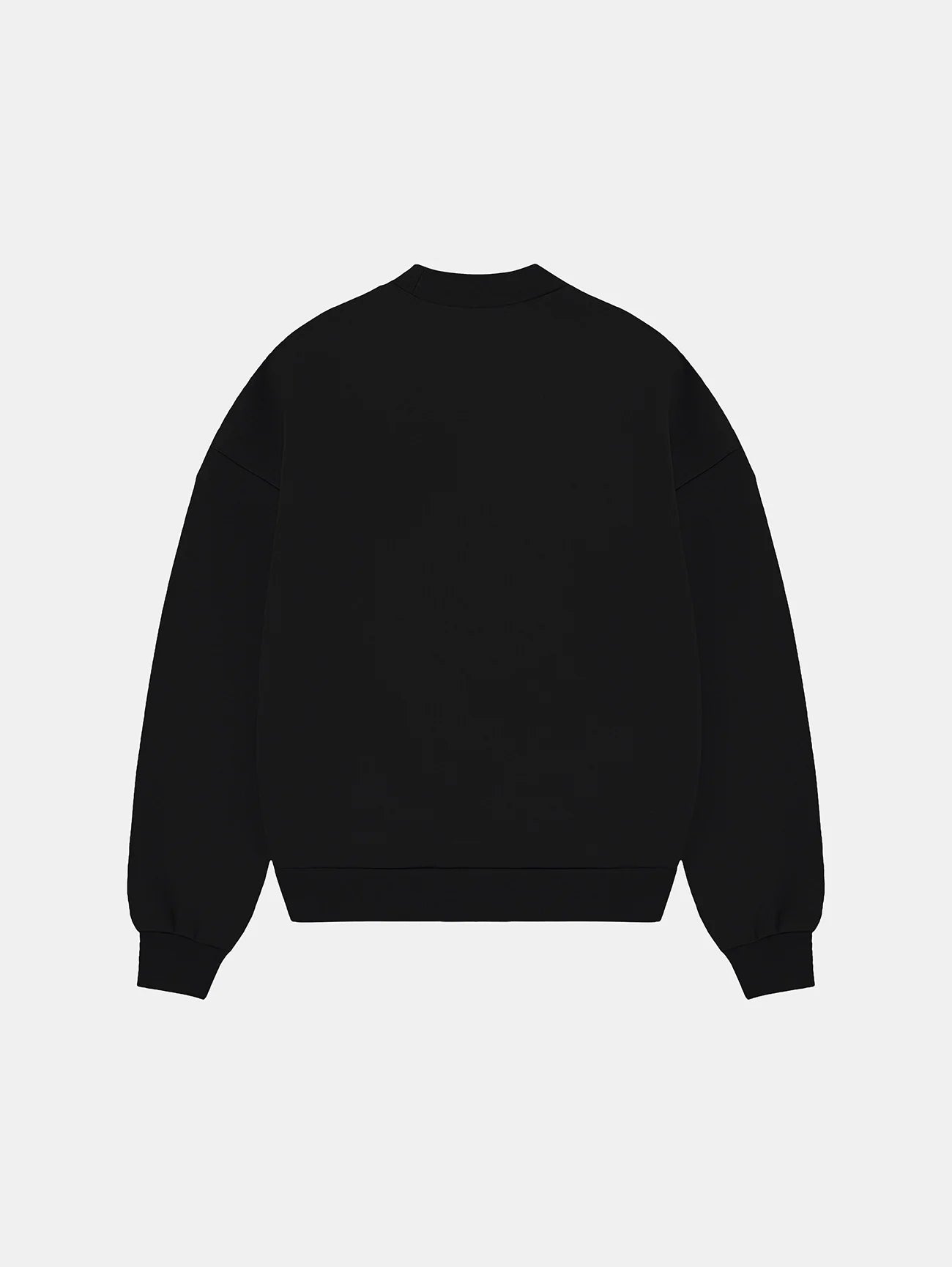 630 GSM BOXY CROPPED FIT 'BLACK' CREWNECK