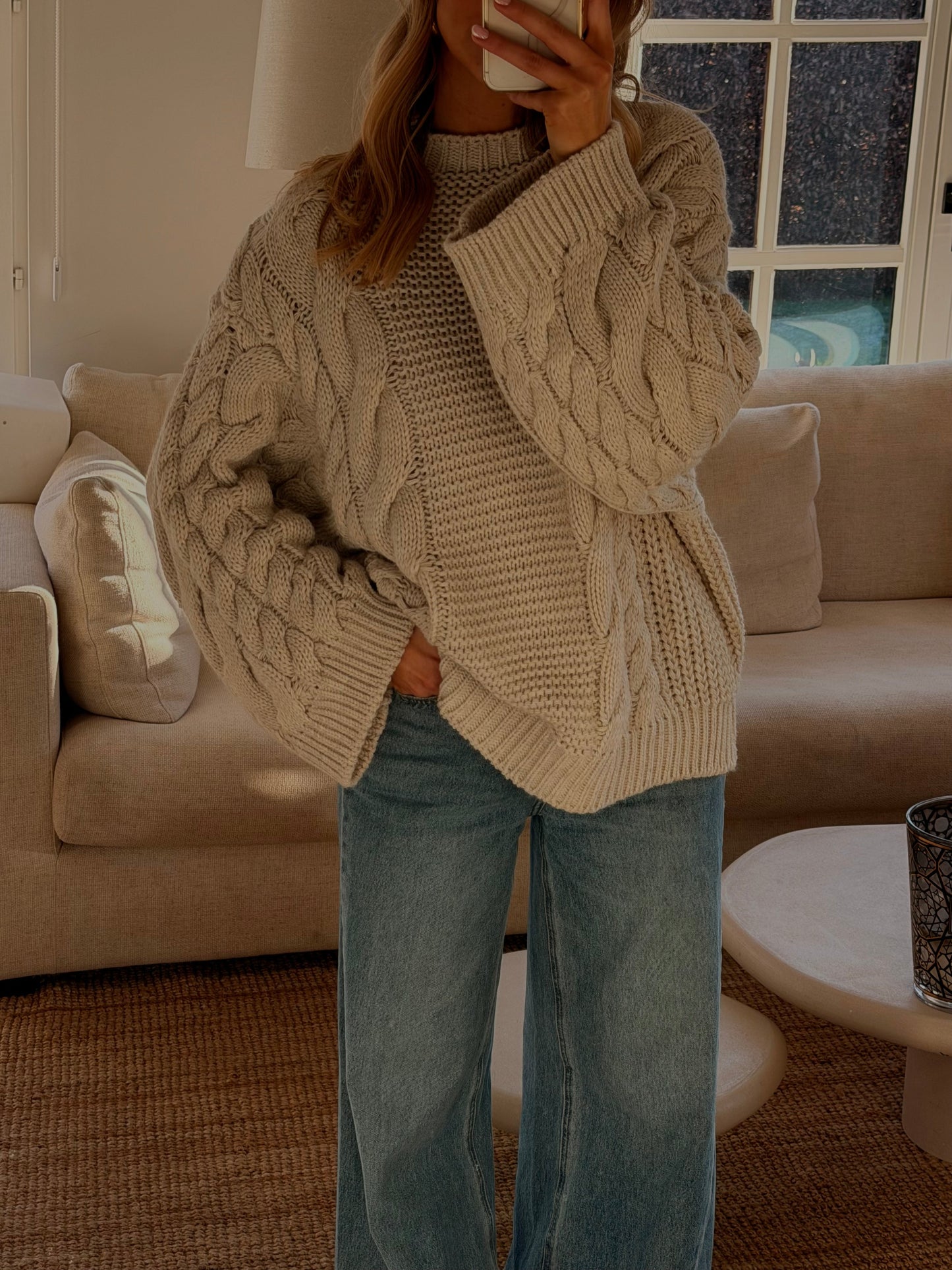 Beige Lupo Sweater