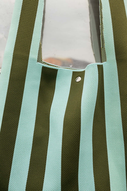Blue With Khaki Stripes Mael Bag