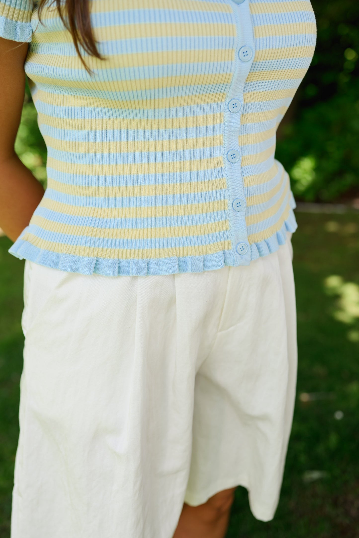 Blue and Yellow Mathilde Polo