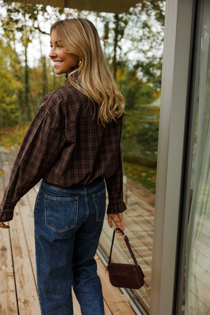 Brown Checkered Therese Shirt