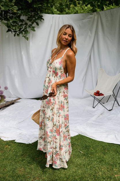 Ecru Floral Della Dress