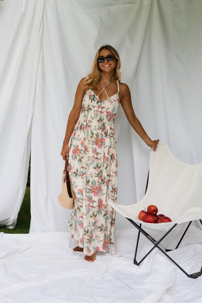 Ecru Floral Della Dress