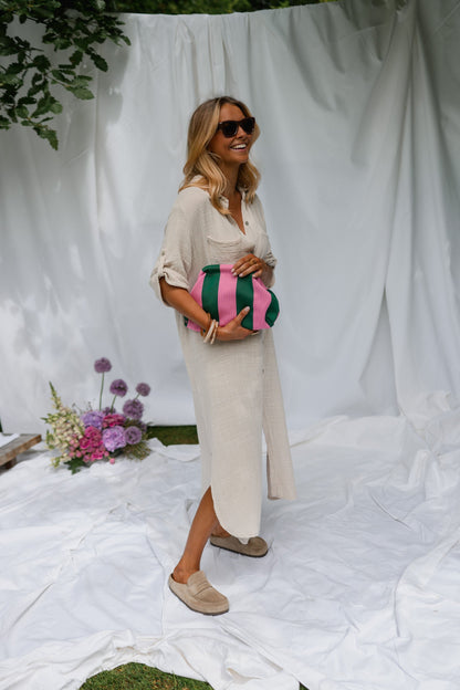 Green Striped Arabella Bag
