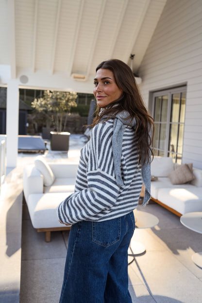 Grey and Ecru Penelope Sweater