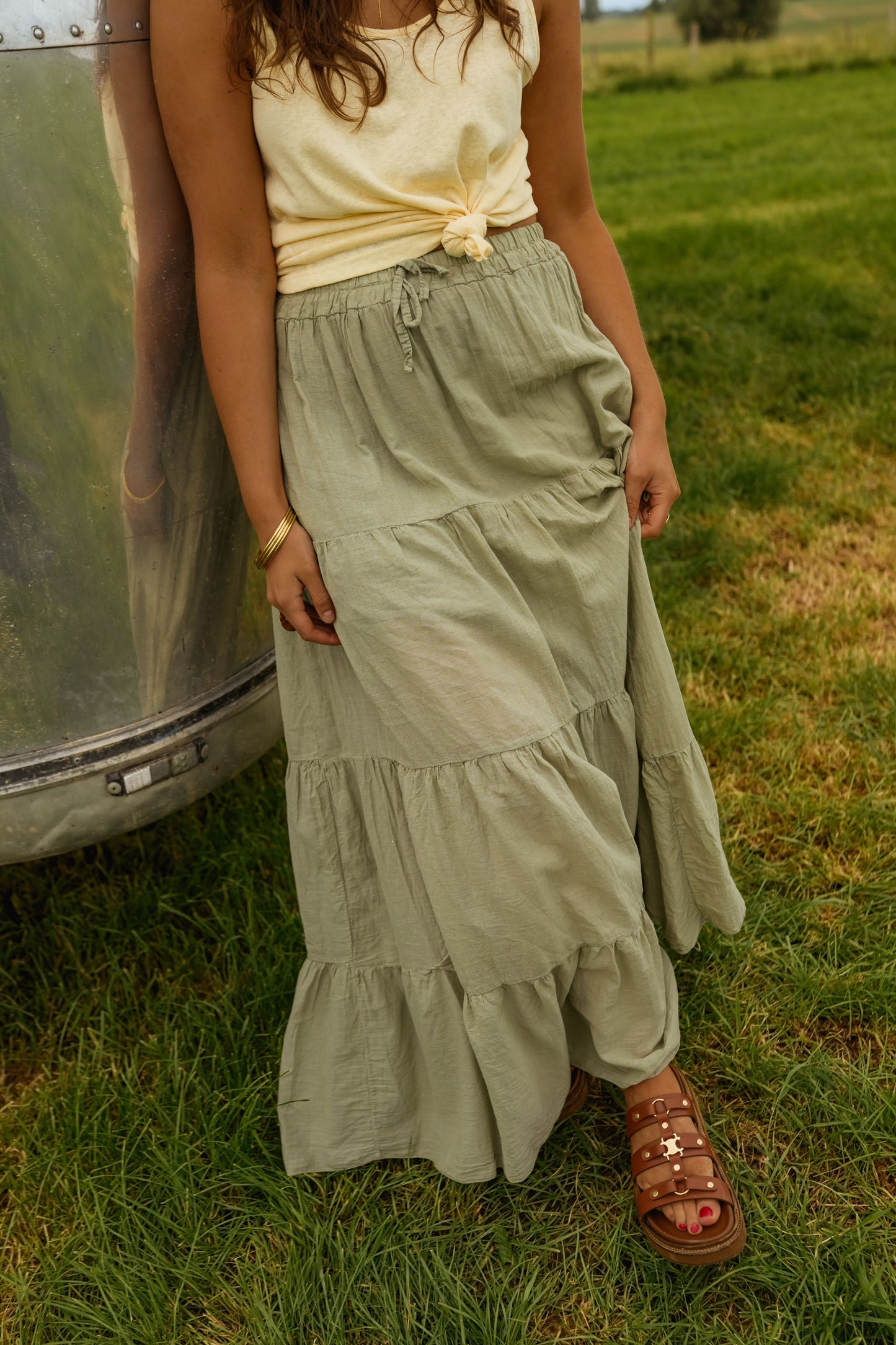 Khaki Althea Skirt