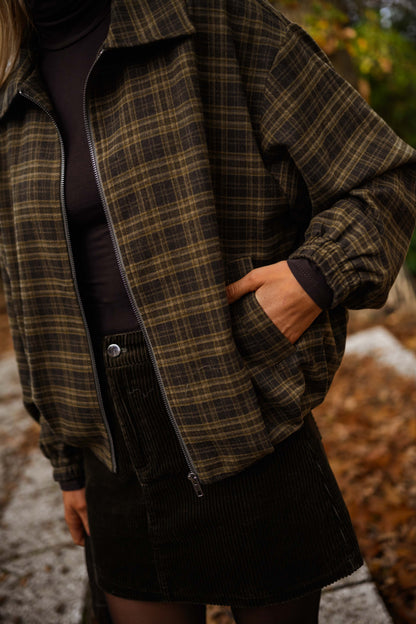 Khaki Checkered Philipa Jacket