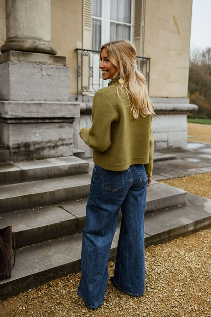 Khaki Jeanine Cardigan