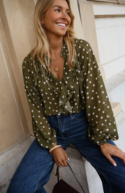 Khaki Alessia Blouse