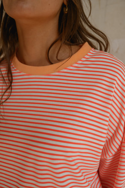 Orange Striped Alaric T-Shirt