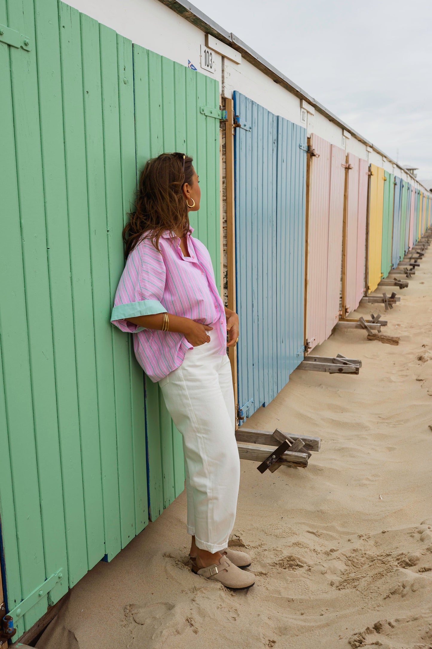 Pink Striped Maeva Shirt