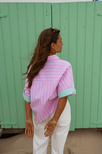 Pink Striped Maeva Shirt