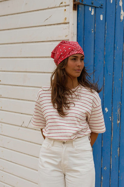 Red Bandana Denia Scarf