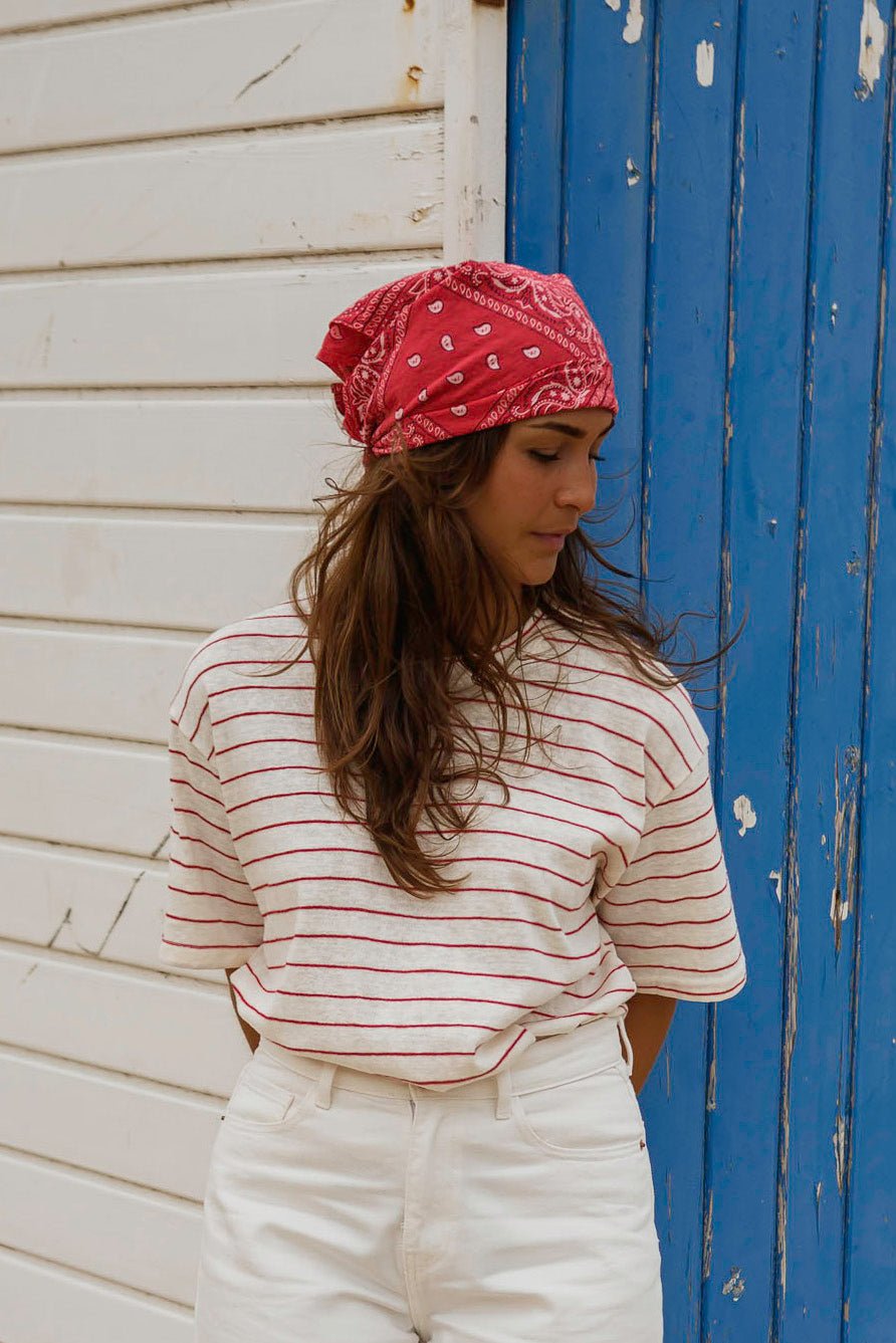 Red Bandana Denia Scarf