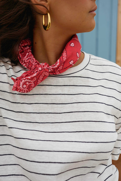 Red Bandana Denia Scarf
