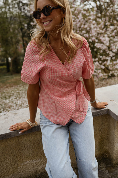 Red Camille Blouse