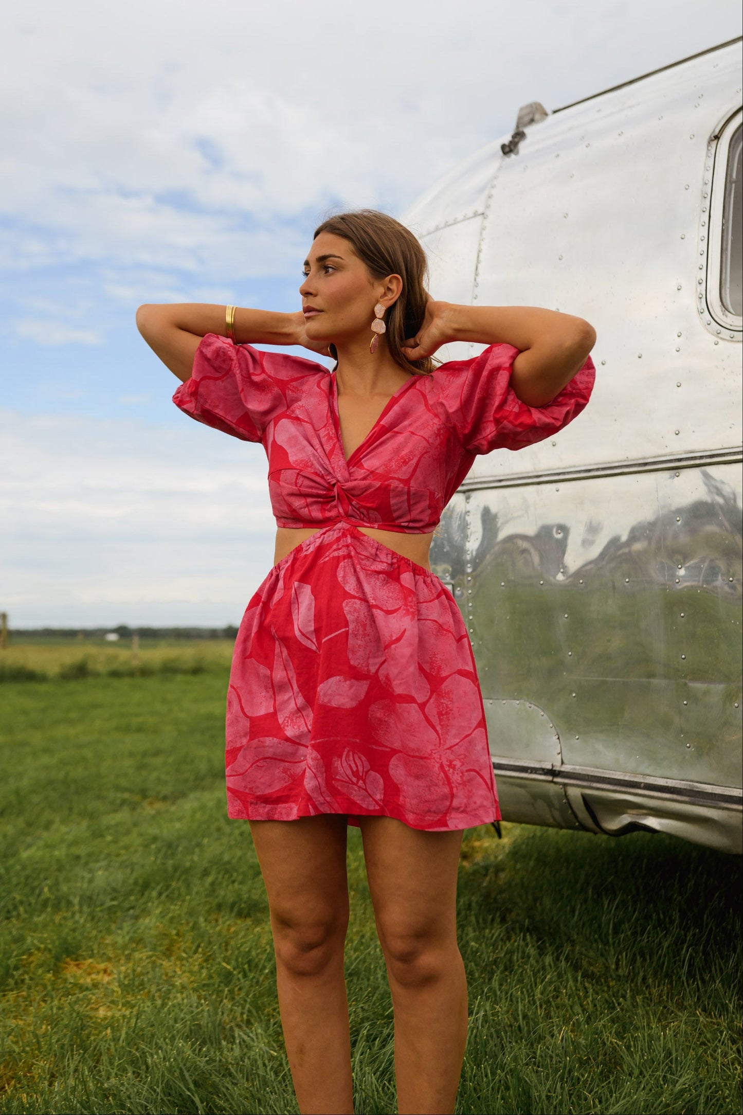 Red And Pink Natalia Dress