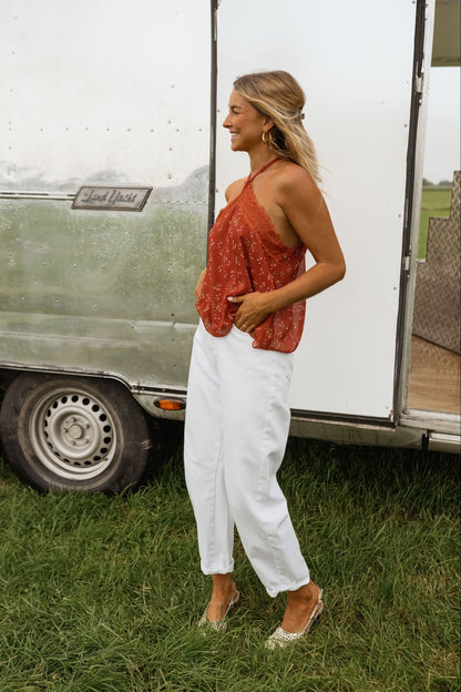 Terracotta Floral Ariane Top