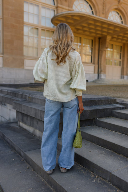 Yellow Checkered Dorine Blouse