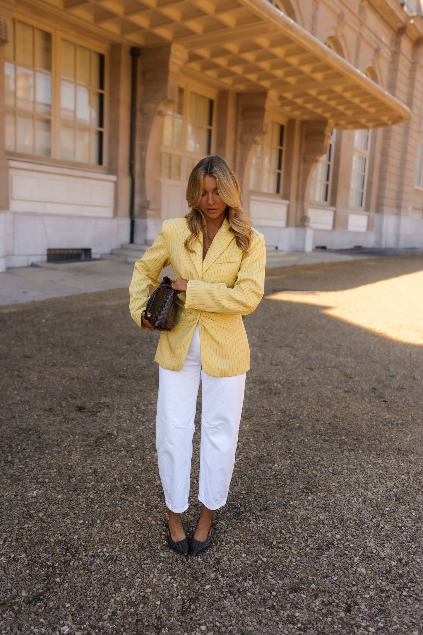 Yellow Striped Valentina Blazer