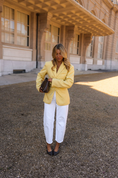 Yellow Striped Valentina Blazer