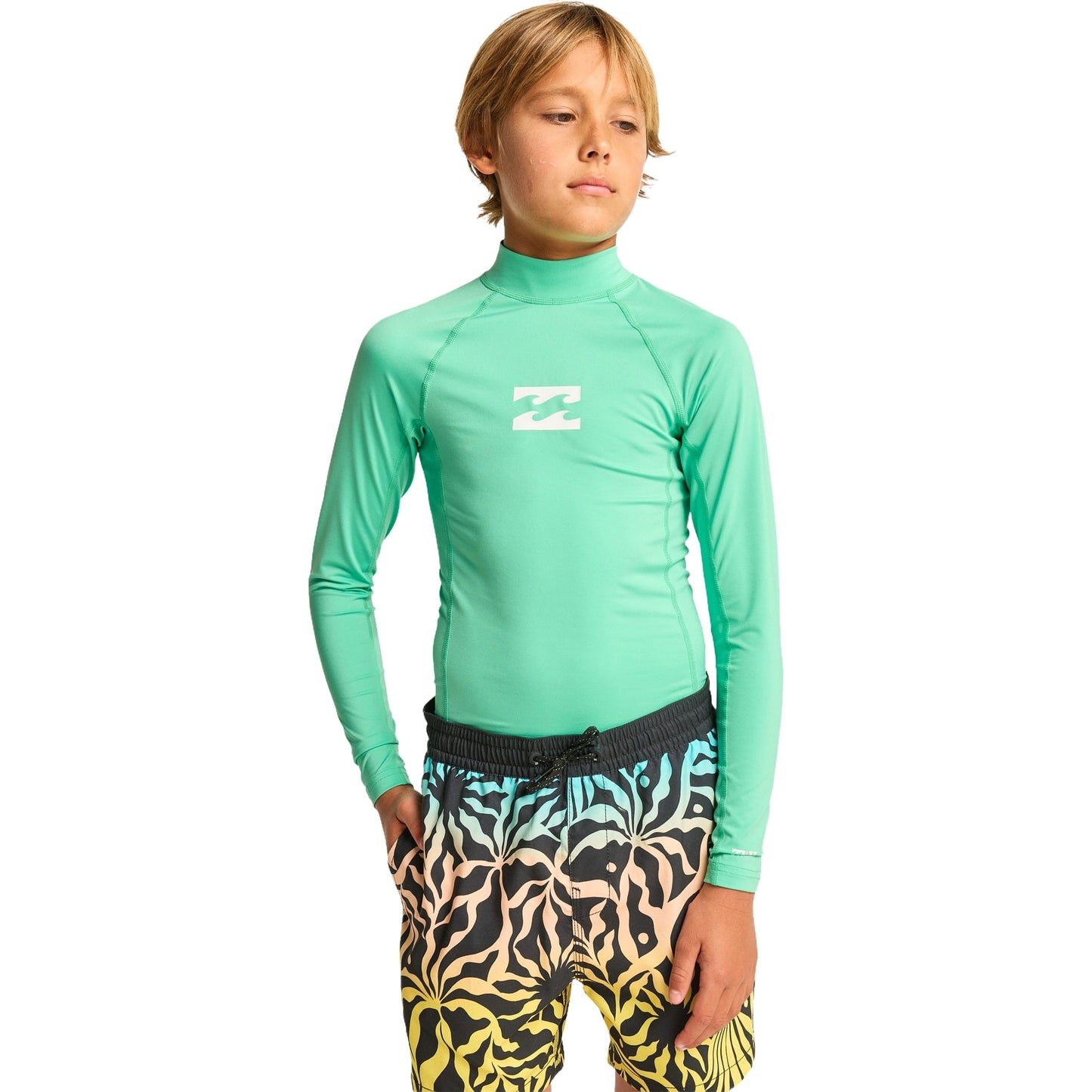 Billabong Kids Waves All Day Long Sleeve UPF 50 Rash Vest