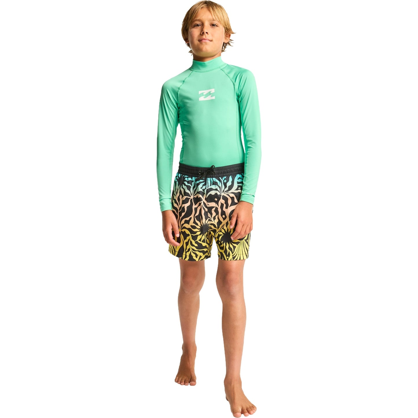Billabong Kids Waves All Day Long Sleeve UPF 50 Rash Vest