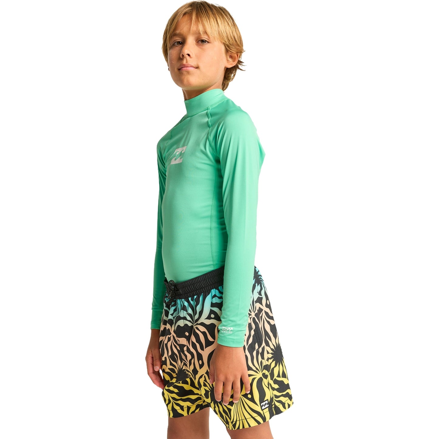 Billabong Kids Waves All Day Long Sleeve UPF 50 Rash Vest