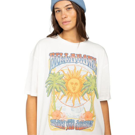 Billabong Womens Enjoy The Journey Vintage Loose Fit Cotton T-Shirt