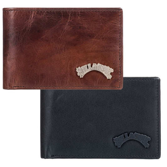 Billabong Mens Arch Leather  Tri-Fold Wallet