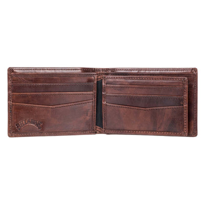 Billabong Mens Arch Leather  Tri-Fold Wallet