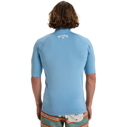 Billabong Mens Waves All Day Short Sleeve Swim Swimming Rash Vest