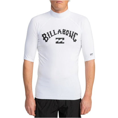 Billabong Mens Logo Surf Short Sleeve Rash Vest