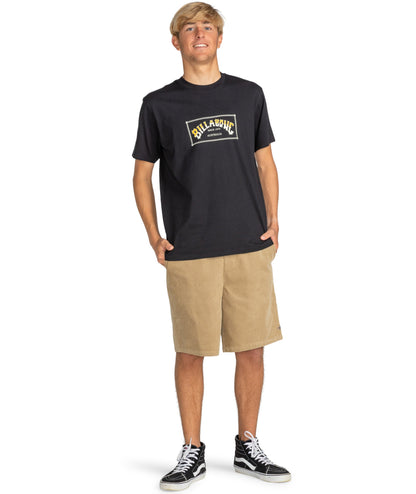 Billabong Mens Arch Short Sleeve T-Shirt Top Tee Shirt Cotton Graphic Crew Neck