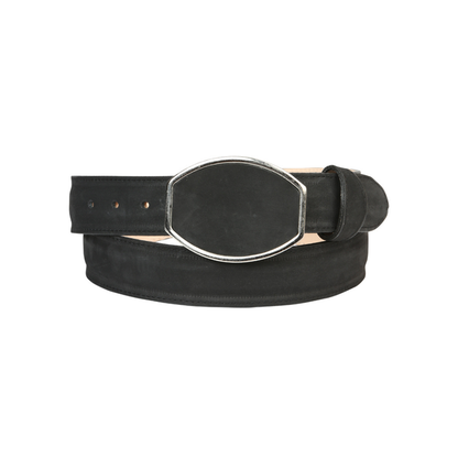 El General Men’s Western Nubuck Black Belt