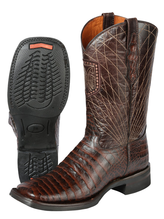 El General Rodeo - Imitation Alligator Print leather boots - Brown
